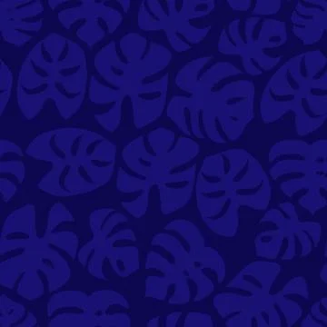 Seamless pattern with monstera leaves Stock Illustration