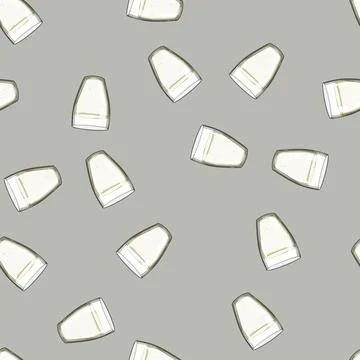 Seamless pattern morning milk cup cartoon vector Illustrazione stock
