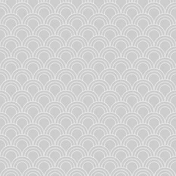 Seamless pattern Moroccan style fish scale background, Japanese wave pattern Stock Illustration