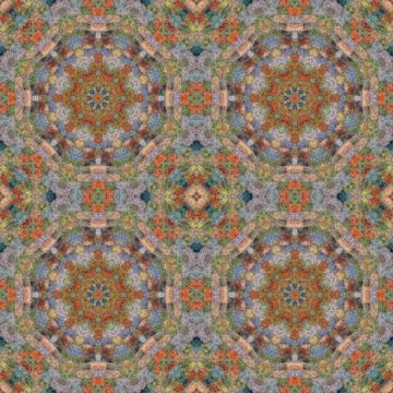 Seamless pattern, mosaic of fabric Stock Illustration