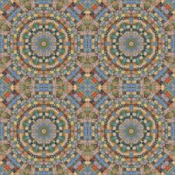 Seamless pattern, mosaic of  fabric Stock Illustration