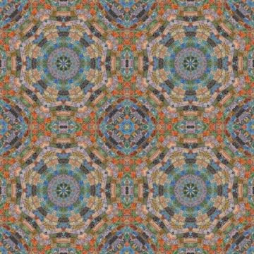 Seamless pattern, mosaic of fabric Stock Illustration