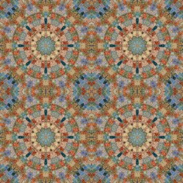 Seamless pattern, mosaic of fabric Stock Illustration