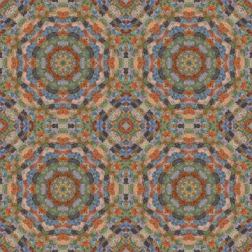 Seamless pattern, mosaic of  fabric Stock Illustration