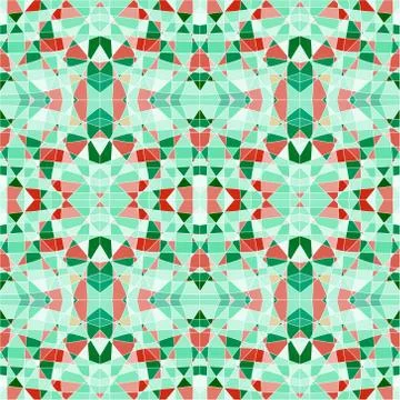 Seamless pattern mosaic with green pieces Stock Illustration
