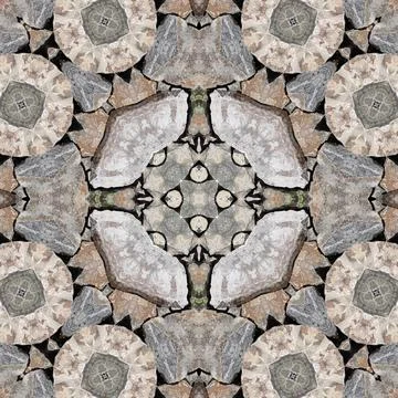 Seamless pattern mosaic of natural stone. Texture of natural stone. Mosaic .. Stock Illustration