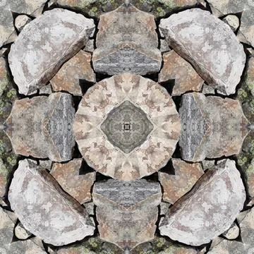 Seamless pattern mosaic of natural stone. Texture of natural stone. Mosaic .. Stock Illustration