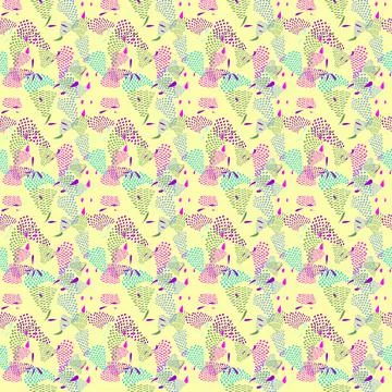 Seamless pattern Motifs scattered random vector texture. Stock Illustration