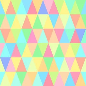 Seamless Pattern of Motley Triangles Stock Illustration