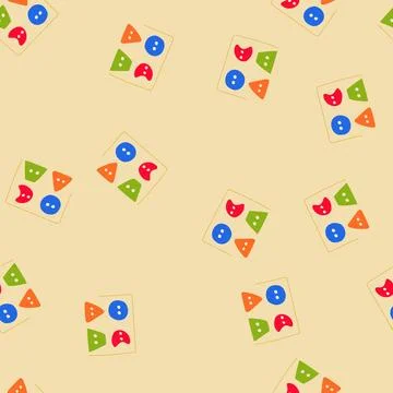Seamless pattern motor shape sorter cartoon vector Illustrazione stock