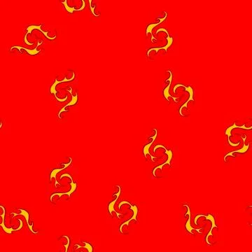 Seamless pattern motorcycle flame decal cartoon vector Stock Illustration