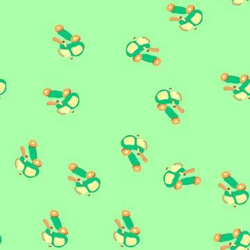Seamless pattern motorcycle ride on toy cartoon vector 库存插图