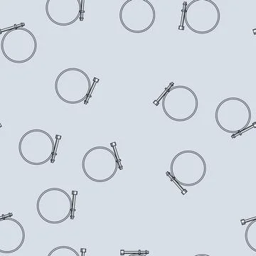 Seamless pattern mount pipe clamp cartoon vector Stock Illustration