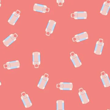 Seamless pattern mount wall soap dispenser cartoon vector イラスト素材
