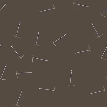 Seamless pattern mountain ice axe cartoon vector Stockillustratie