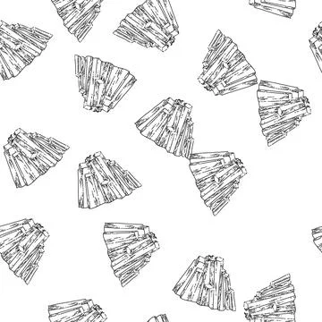 Seamless pattern mountain peak sketch hand drawn Illustrazione stock