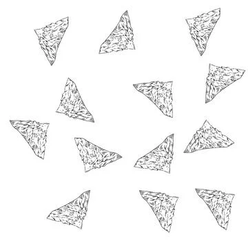 Seamless pattern mountain snow sketch hand drawn Stock Illustration