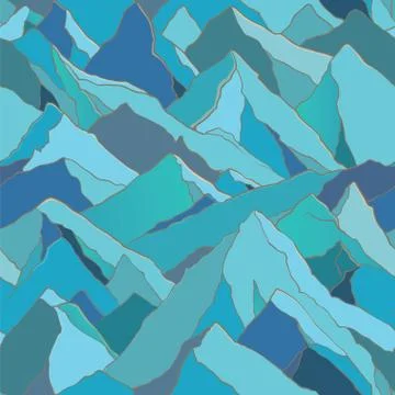 Seamless pattern with mountains Stock Illustration