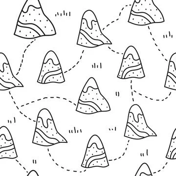 Seamless pattern with mountains. Stock Illustration