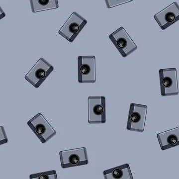 Seamless pattern movie projector video cartoon vector 스톡 일러스트
