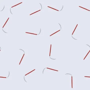 Seamless pattern mowing scythe cartoon vector イラスト素材