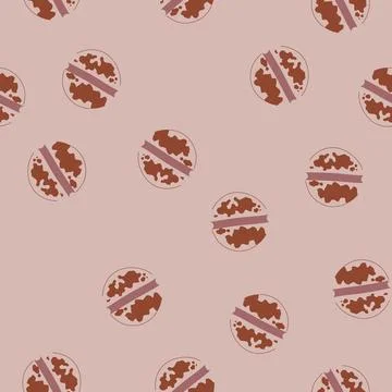 Seamless pattern mud rusty screw head cartoon vector イラスト素材