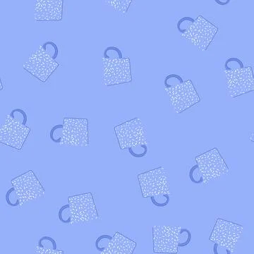 Seamless pattern mug cup ceramic cartoon vector Stock Illustration