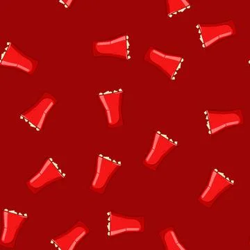 Seamless pattern mug marshmallow cup cartoon vector Stock Illustration