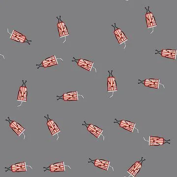 Seamless pattern mug soda cup character cartoon vector イラスト素材