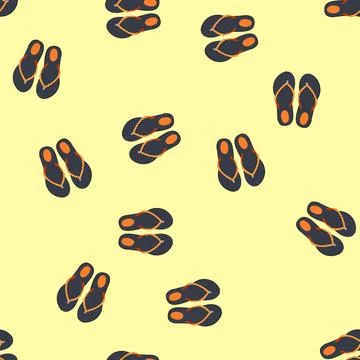Seamless pattern mules beach footwear cartoon vector Stockillustratie