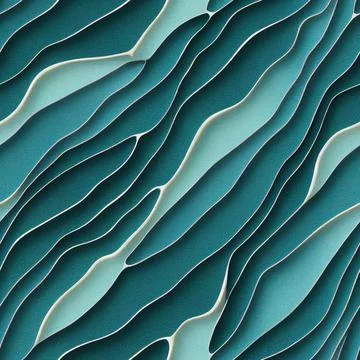 Seamless pattern Multi layers, papercut layers. Stock Illustration