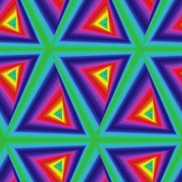 Seamless pattern with multicolor triangle forms Stock Illustration