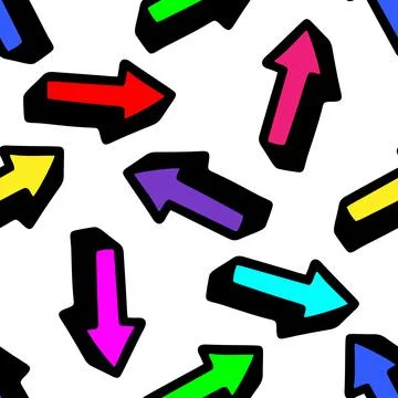 Seamless pattern with multicolored arrows .Vector illustration Stock Illustration