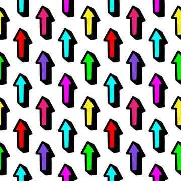 Seamless pattern with multicolored arrows .Vector illustration Stock Illustration