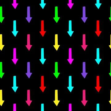 Seamless pattern with multicolored arrows .Vector illustration Stock Illustration