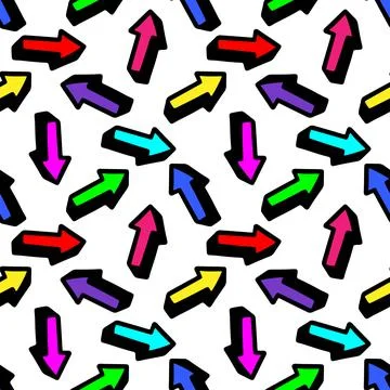 Seamless pattern with multicolored arrows .Vector illustration Stock Illustration