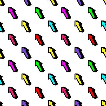 Seamless pattern with multicolored arrows .Vector illustration Stock Illustration