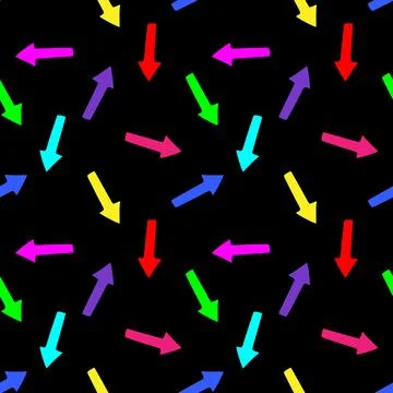 Seamless pattern with multicolored arrows .Vector illustration Stock Illustration