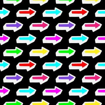 Seamless pattern with multicolored arrows .Vector illustration Stock Illustration