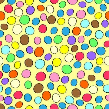 Seamless pattern of multicolored circles Stock Illustration