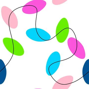 Seamless pattern of multicolored confetti Stock Illustration