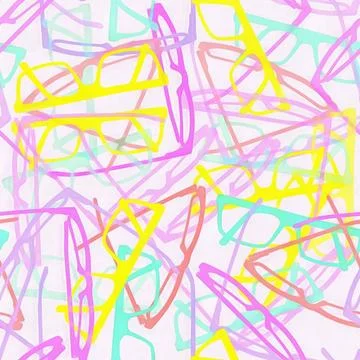 Seamless pattern. Multicolored glasses frames. Seamless pattern. Multicolo... Stock Photos