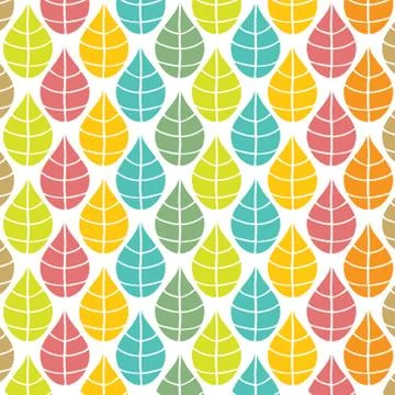 Seamless pattern with multicolored leaves. 스톡 일러스트