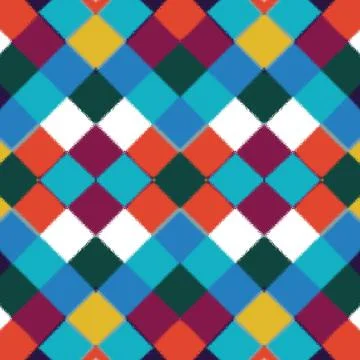 Seamless pattern of multicolored triangle patterns Stock Photos