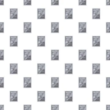 Seamless pattern of multiple switch boxes and circuit breakers Illustrazione stock