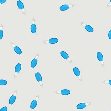 Seamless pattern muscus nasal aspirator cartoon vector Illustrazione stock