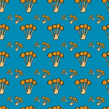 Seamless pattern with mushrooms Stock Illustration