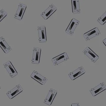 Seamless pattern music av receiver cartoon vector Illustrazione stock