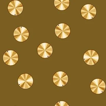 Seamless pattern music dial knob cartoon vector Illustrazione stock