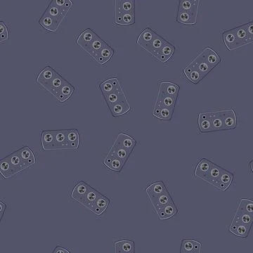 Seamless pattern music headphone amp cartoon vector Stock Illustration